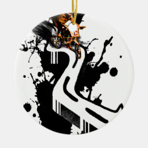 Extreme BMX Rider Ceramic Tree Decoration