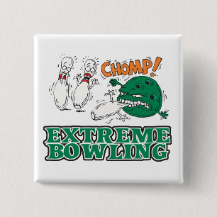 extreme bowling savage ball 15 cm square badge