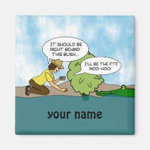 Extreme Cache Geocaching Cartoon Custom Name Magnet