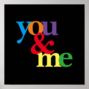 extreme colour bold colourful poster you and me