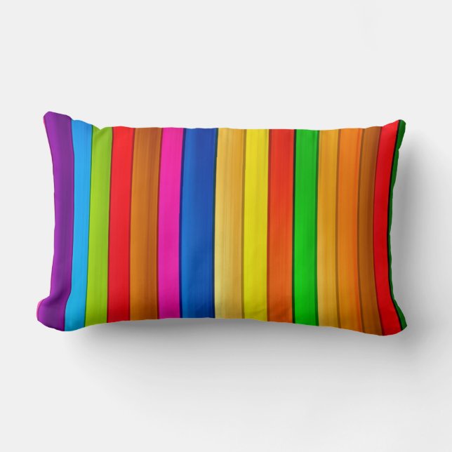 extreme colour pillow bold colourful stripes (Front)