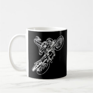 Extreme Dirt Bike Motocross Rider Distressed Style Coffee Mug