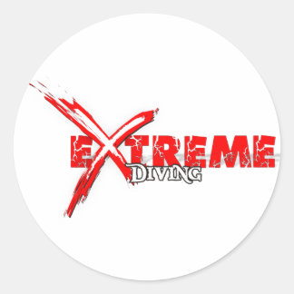 Extreme Diver Classic Round Sticker