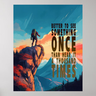 Extreme Explorer Mountain Range, Proverb Poster