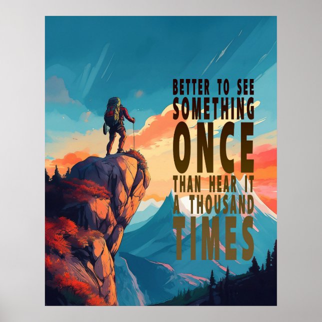 Extreme Explorer Mountain Range, Proverb Poster (Front)