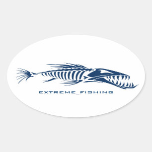 EXTREME_FISHING OVAL STICKER