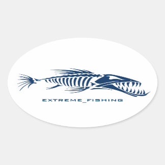 EXTREME_FISHING OVAL STICKER