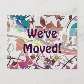 Extreme Floral - White Background Announcement Postcard