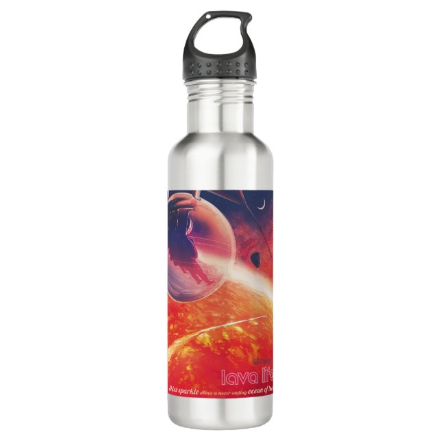 Extreme Hot Air Balloon on Volcanic Hellscape 710 Ml Water Bottle (Front)