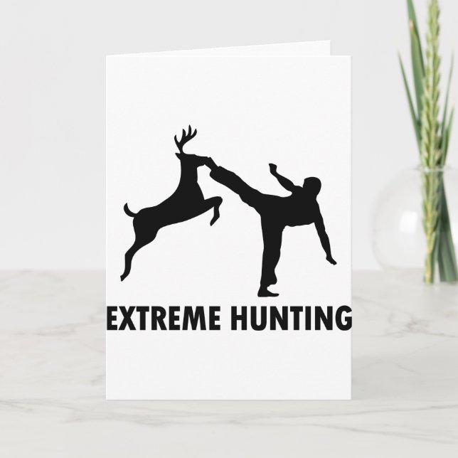 Extreme Hunting Deer Karate Kick Card (Front)