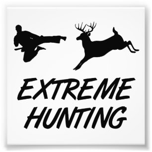 Extreme Hunting Karate Kick Deer Photo Print