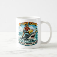 Extreme Ironing Shark Mug