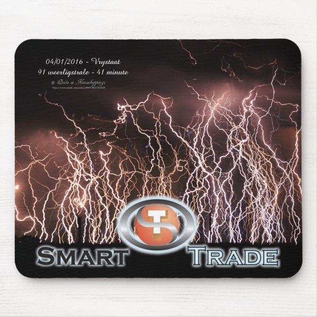 Extreme lightning bolts Business Logo Mouse Pad (Front)