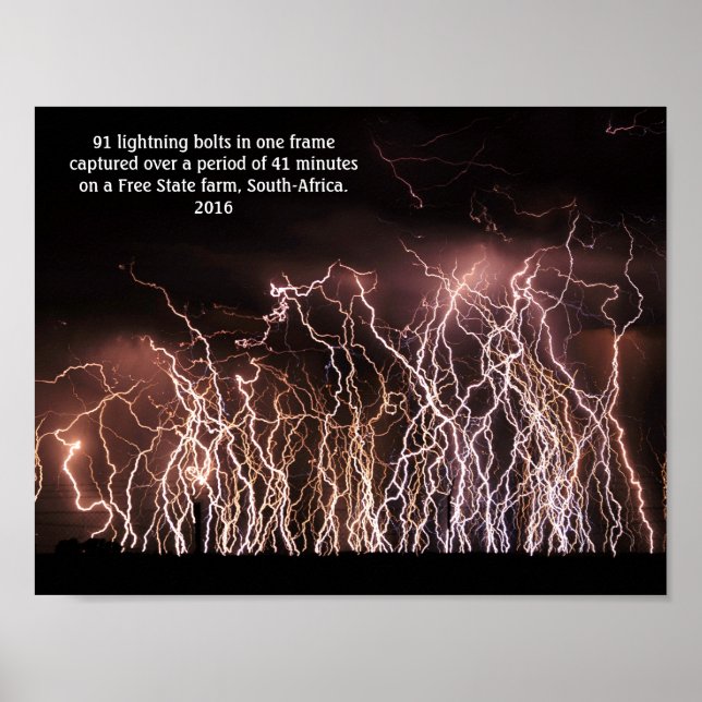 Extreme lightning bolts poster (Front)