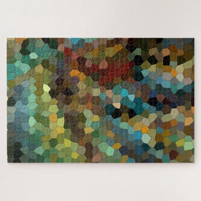 Extreme Mosaic Colorful Abstract Tiles Jigsaw Puzzle (Horizontal)