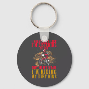Extreme Motocross Fan Dirt Bike Rider's Dream Funn Key Ring