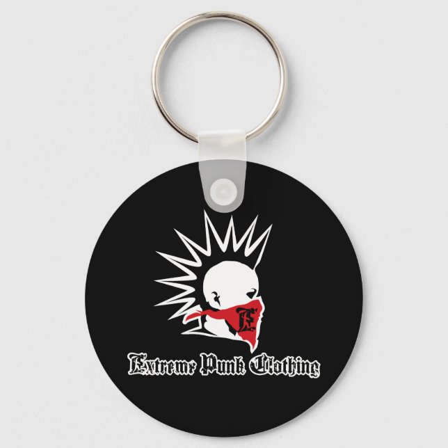 Extreme Punk Logo Button Key Ring (Front)