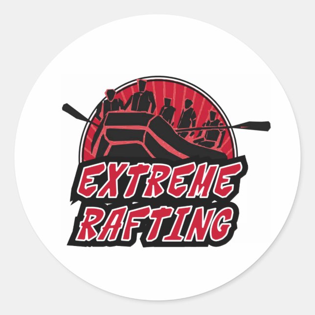 Extreme Rafting Classic Round Sticker (Front)