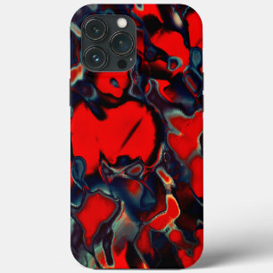 Extreme red spots on grey edges a dark background iPhone 13 pro max case