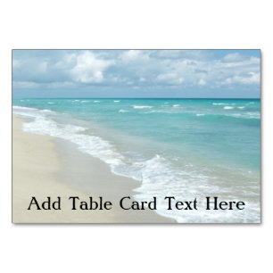 Extreme Relaxation Beach View Ocean Table Number