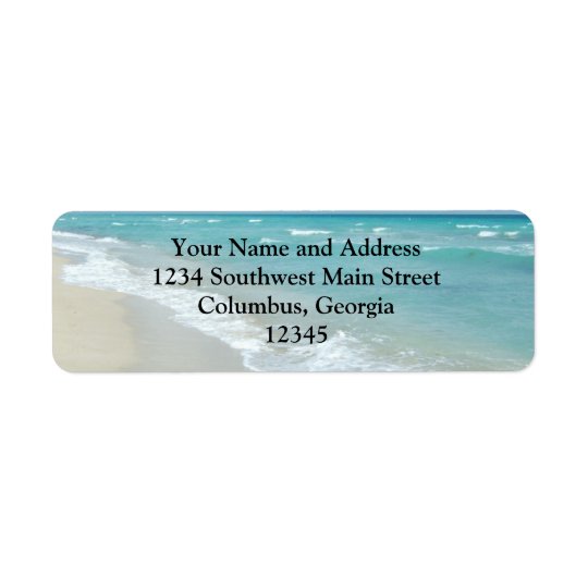 Extreme Relaxation Beach View White Sand Return Address Label