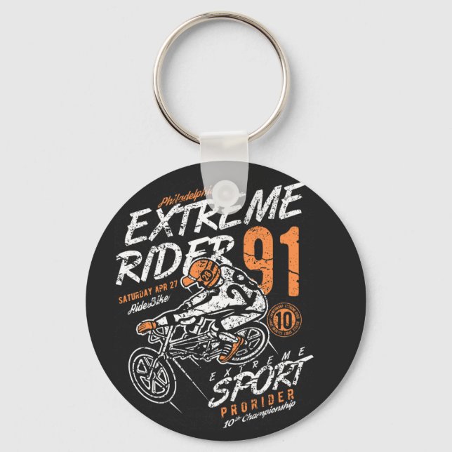Extreme Rider Pro Rider BMX Key Ring (Front)