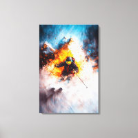 Extreme Ski Descent - Dynamic Sports Art - Winter