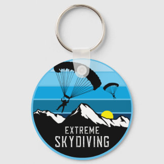 Extreme Skydiving Parachute Sports  Key Ring