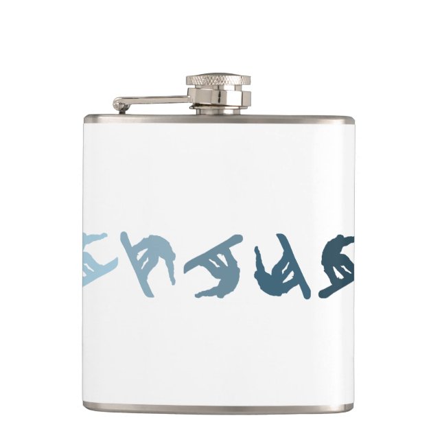 Extreme Snowboarding Hip Flask (Front)