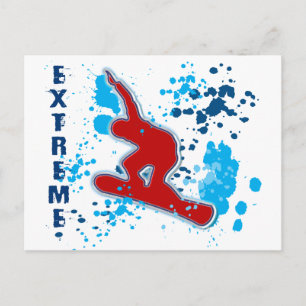 EXTREME SNOWBOARDING POSTCARD