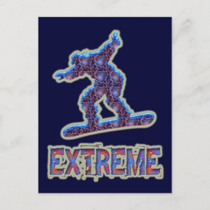 EXTREME SNOWBOARDING POSTCARD
