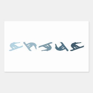 Extreme Snowboarding Rectangular Sticker
