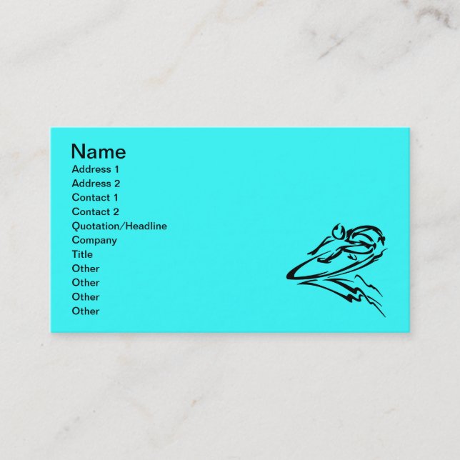 extreme_sport_040 SURFING SURFER SURF FUN SPORTS W Business Card (Front)