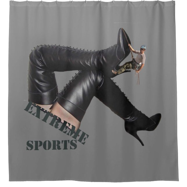 Extreme Sports - BOOT Climbing Shower Curtain (Front)