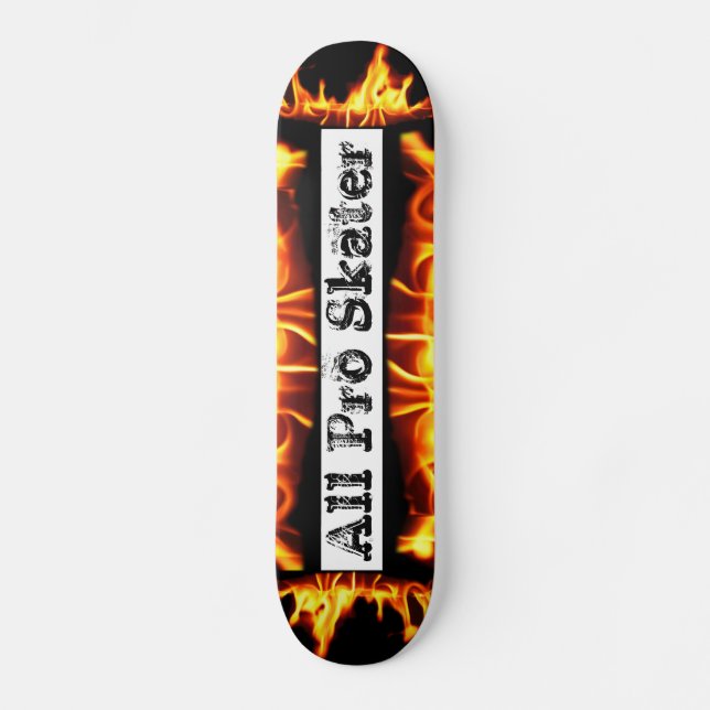 Extreme Sports Flames Skateboard (Front)