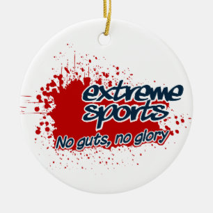 Extreme Sports ornament, customise Ceramic Tree Decoration