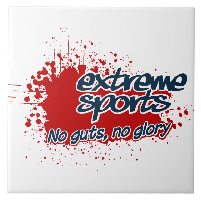 Extreme Sports tile, customisable Ceramic Tile (Front)