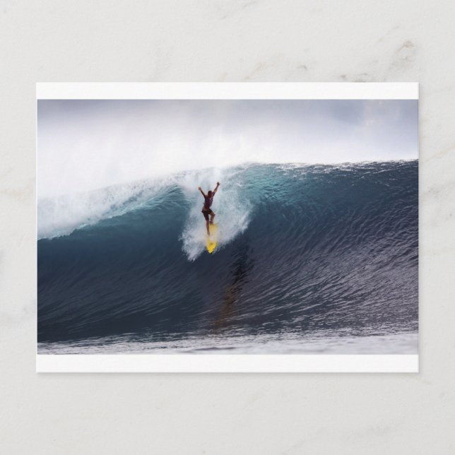 Extreme surfing big blue waves postcard (Front)