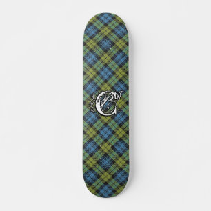 Extreme Tartan Campbell Plaid Monogram Skateboard