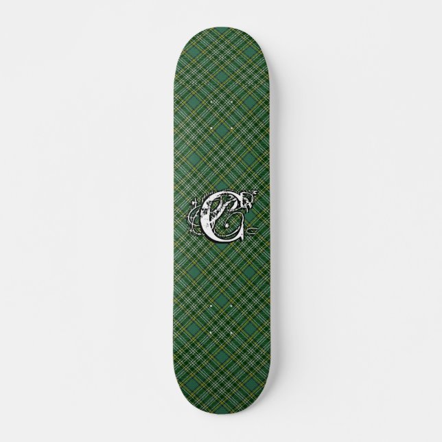 Extreme Tartan Clan Currie Monogram Skateboard (Front)