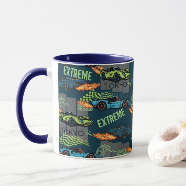 Extreme Tokyo Street Racing Pattern Mug (With Donut)