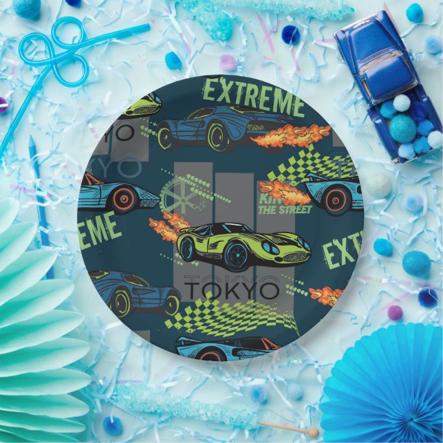 Extreme Tokyo Street Racing Pattern Paper Plate (Party)