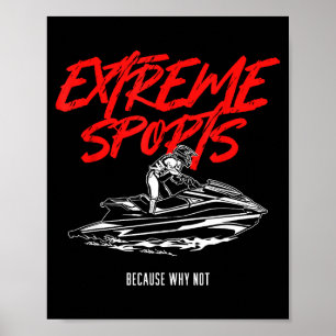 Extreme water sports jet ski jetski jet skier ocea poster