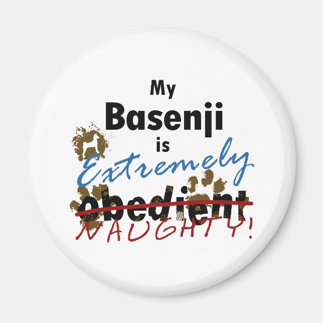 Extremely Naughty Basenji Magnet (Front)