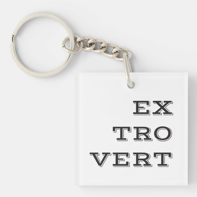 Extrovert Acrylic Keychain (Front)
