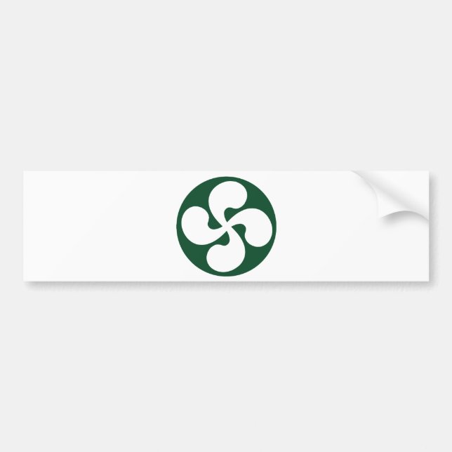 Extruded Basque Cross Bumper Sticker (Front)