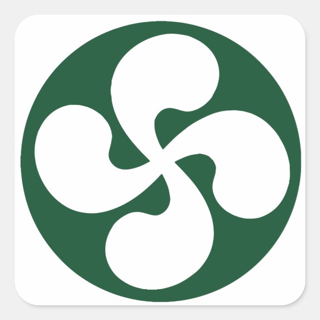Extruded Basque Cross Square Sticker (Front)