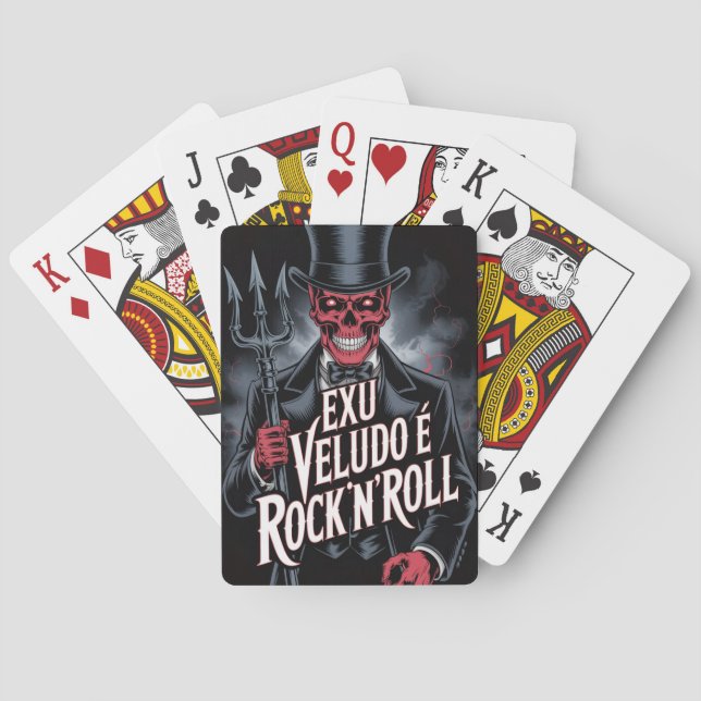 Exu Veludo é Rock'N'Roll #1 Playing Cards (Back)