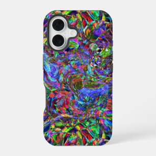 Exuberant Colour Flowing Abstract iPhone 16 Case
