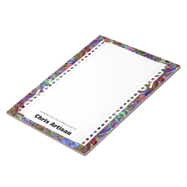 Exuberant Colours Tear Sheet Custom Notepad (Angled)